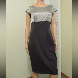 The Limited size 6 Brown Satin Cap Sleeved Bodycon Professional Dress NWT